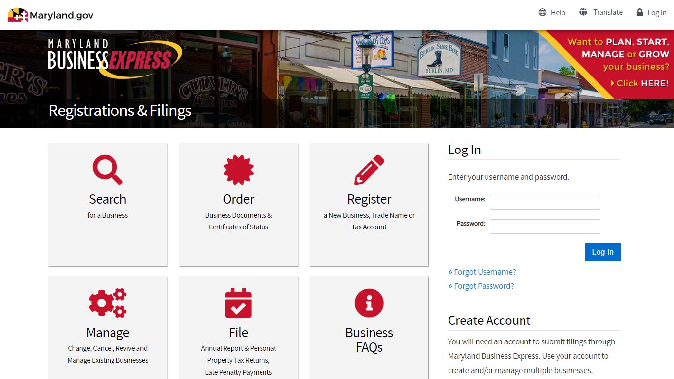 Register Your Business Online | Maryland.gov